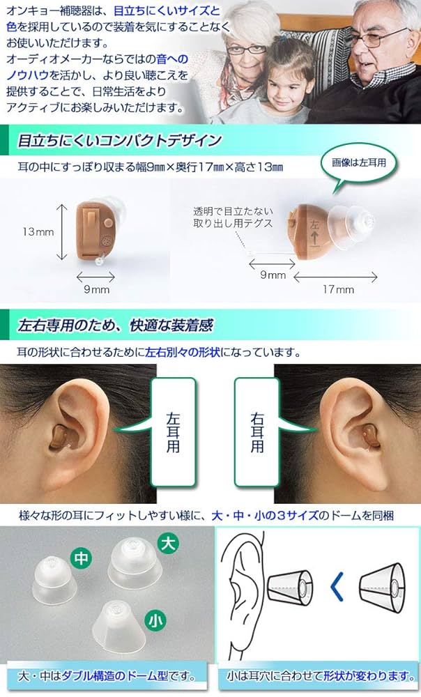 Amazon.co.jp: ONKYO オンキョー 耳穴式デジタル補聴器 OHS-D21